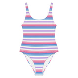 Bigender Flag One-Piece Swimsuit