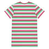 Abrosexual Flag T-Shirt Dress