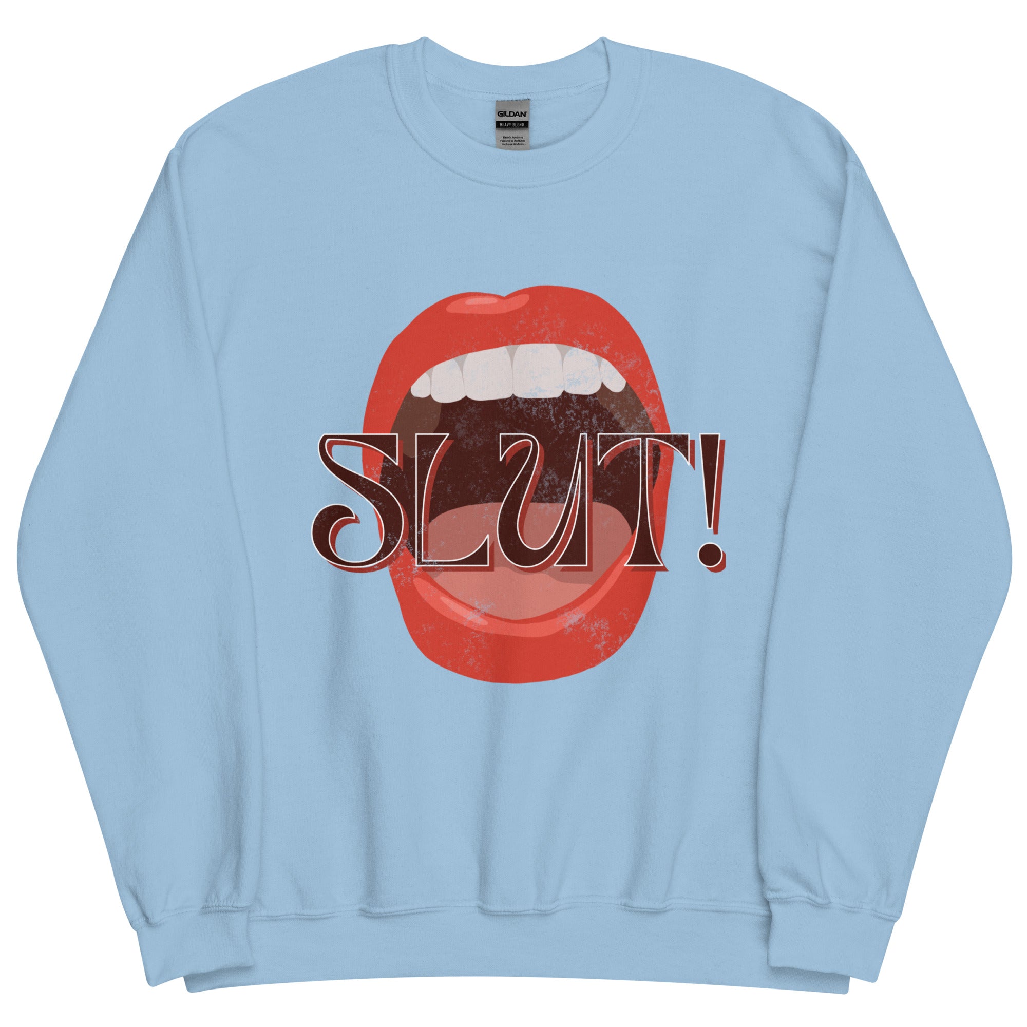 SLUT! Faded Mouth Sweatshirt