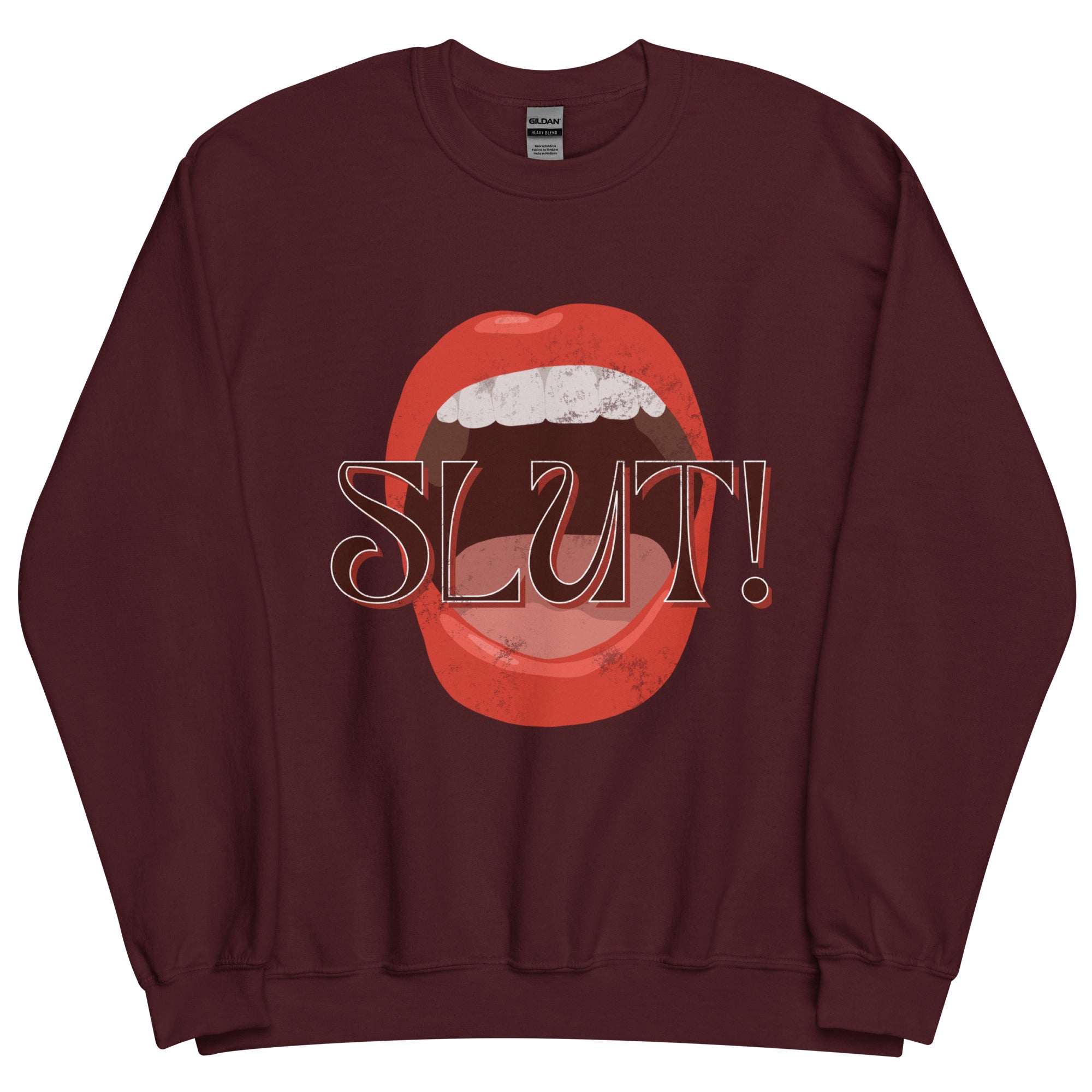 SLUT! Faded Mouth Sweatshirt