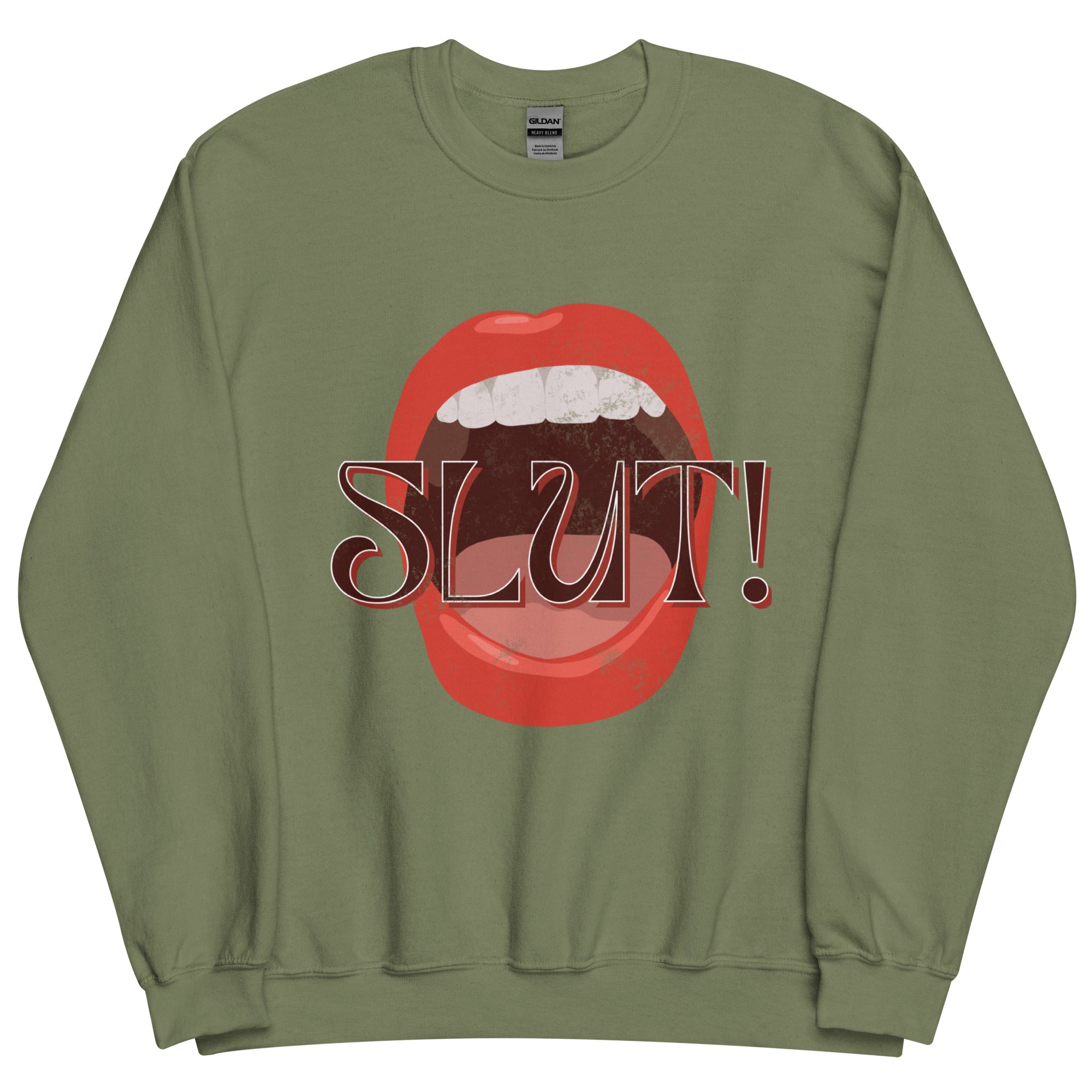 SLUT! Faded Mouth Sweatshirt