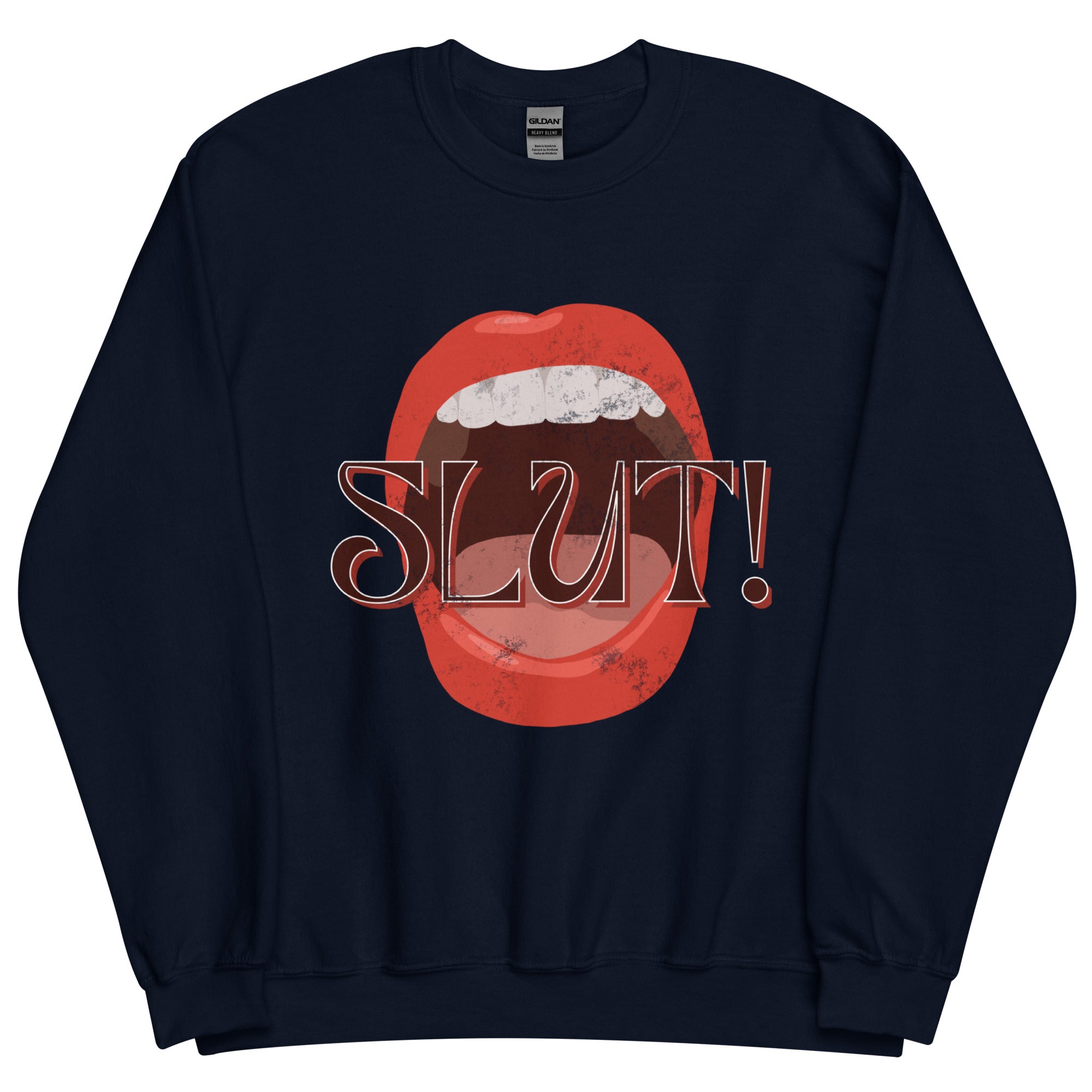 SLUT! Faded Mouth Sweatshirt
