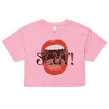 SLUT! Faded Mouth Crop Top