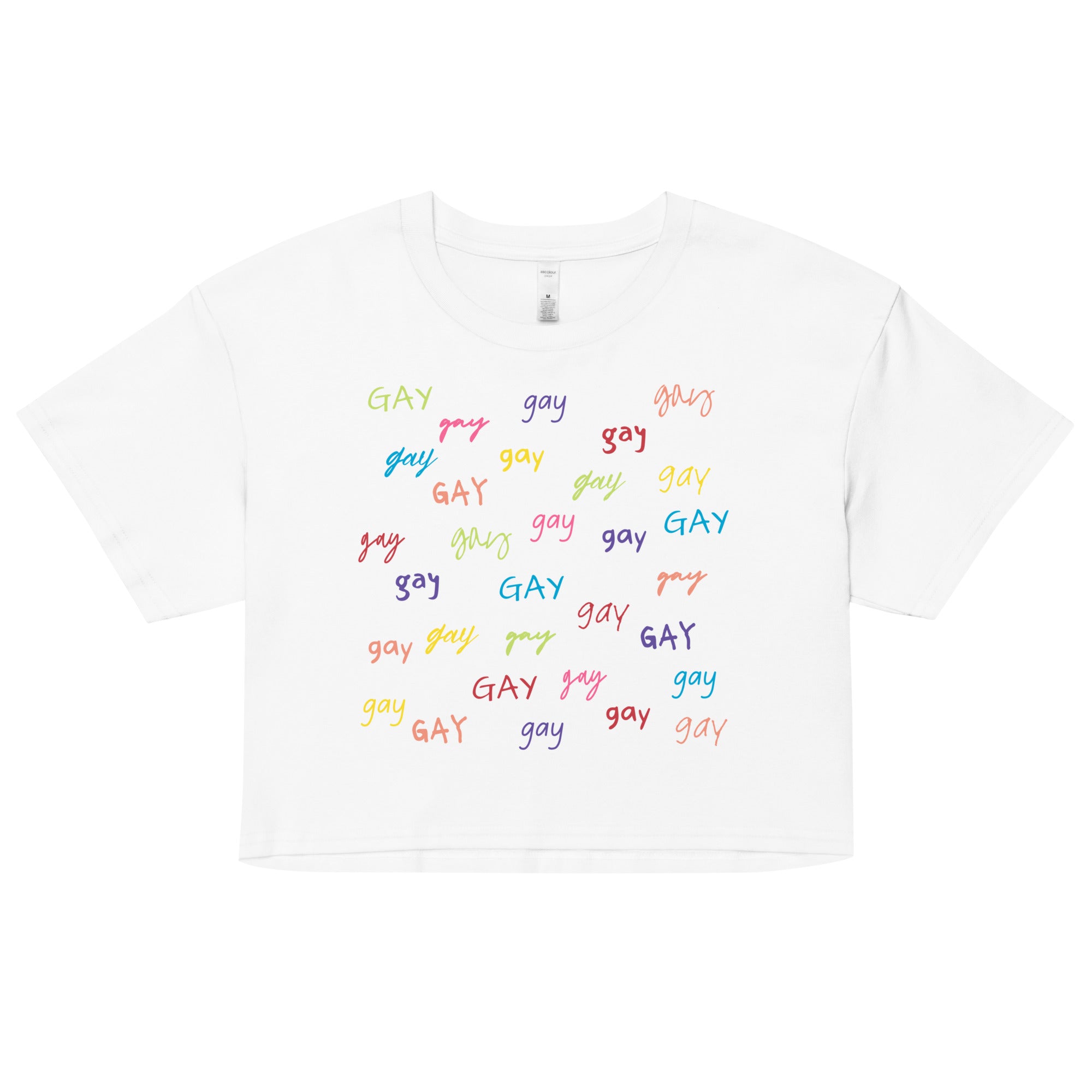 Say Gay Rainbow Crop Top