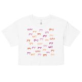 Say Gay Lesbian Colors Crop Top