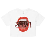 SLUT! Faded Mouth Crop Top