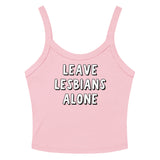 Leave Lesbians Alone (Black & White) Scoop Neck Tank Top