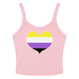 Non-Binary Heart Scoop Neck Tank Top