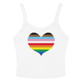 Rainbow Heart Scoop Neck Tank Top