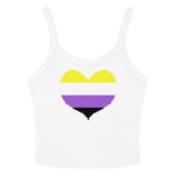 Non-Binary Heart Scoop Neck Tank Top
