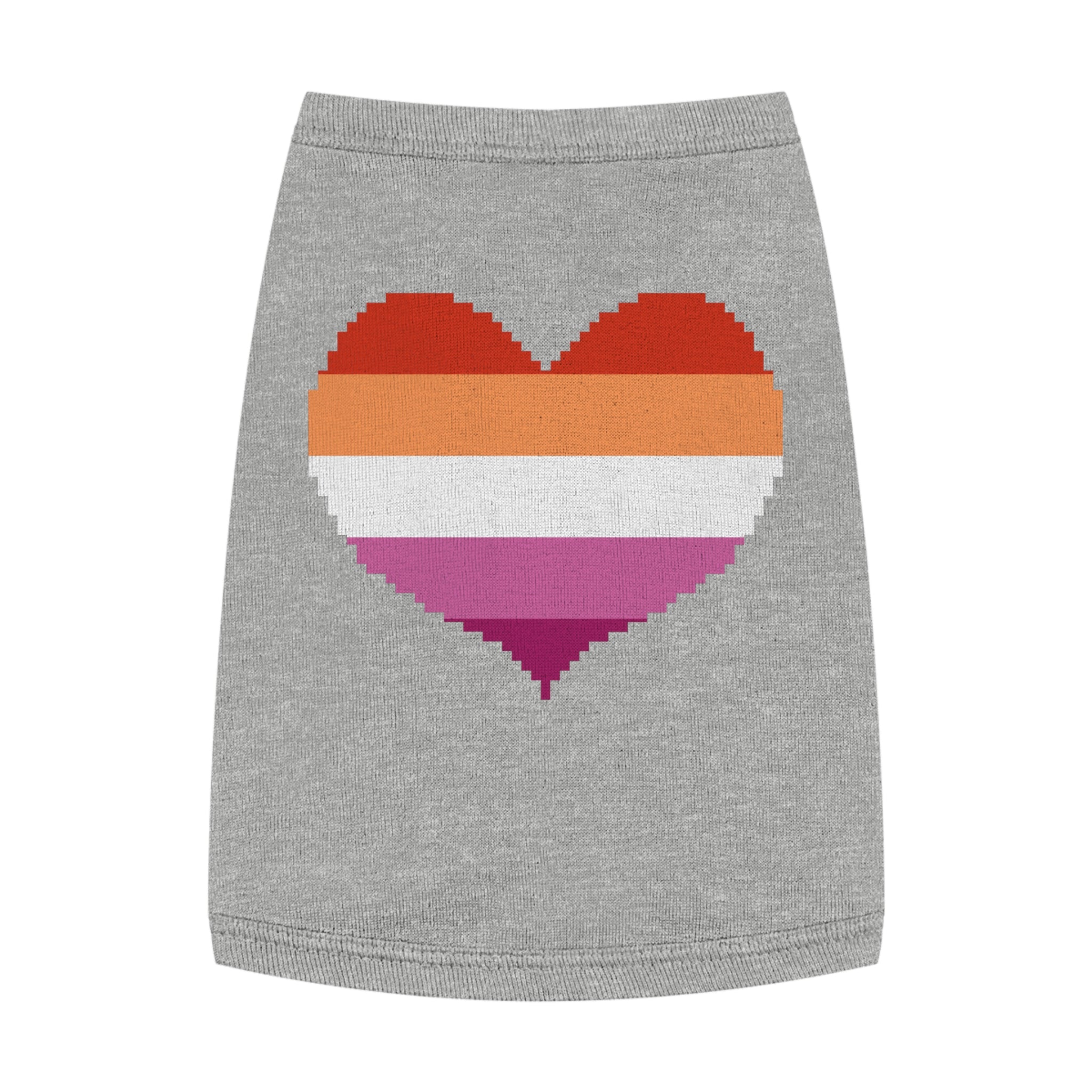Lesbian Pixel Heart Pet Tank Top