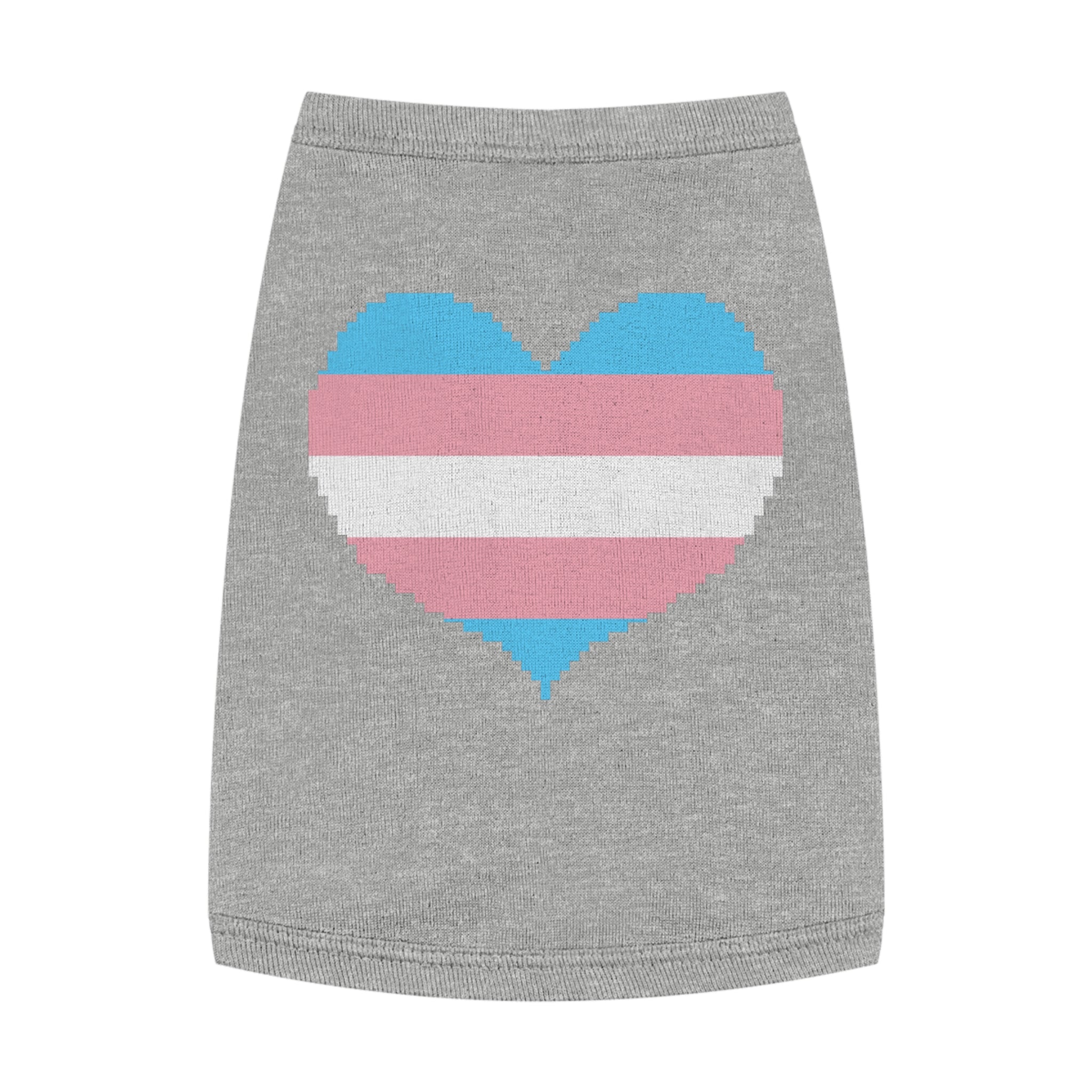 Transgender Pixel Heart Pet Tank Top