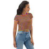 Rainbow Flag Crop Tee