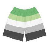Aromantic / Demiromantic Flag Long Athletic Shorts