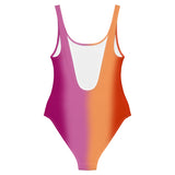 Lesbian Blurred Flag One-Piece Swimsuit