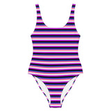 Genderfluid Flag One-Piece Swimsuit