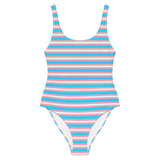Transgender Flag One-Piece Swimsuit