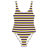 Non-Binary Flag One-Piece Swimsuit