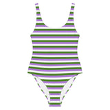 Genderqueer Flag One-Piece Swimsuit