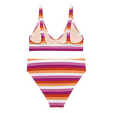 Lesbian Flag High-Waisted Bikini