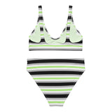 Agender Flag High-Waisted Bikini
