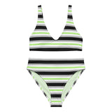 Agender Flag High-Waisted Bikini