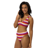 Lesbian Flag High-Waisted Bikini