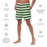 Aromantic / Demiromantic Flag Swim Trunks