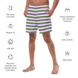 Genderqueer Flag Swim Trunks