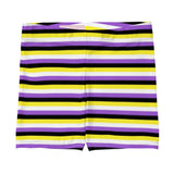 Non-Binary Flag Spandex Shorts