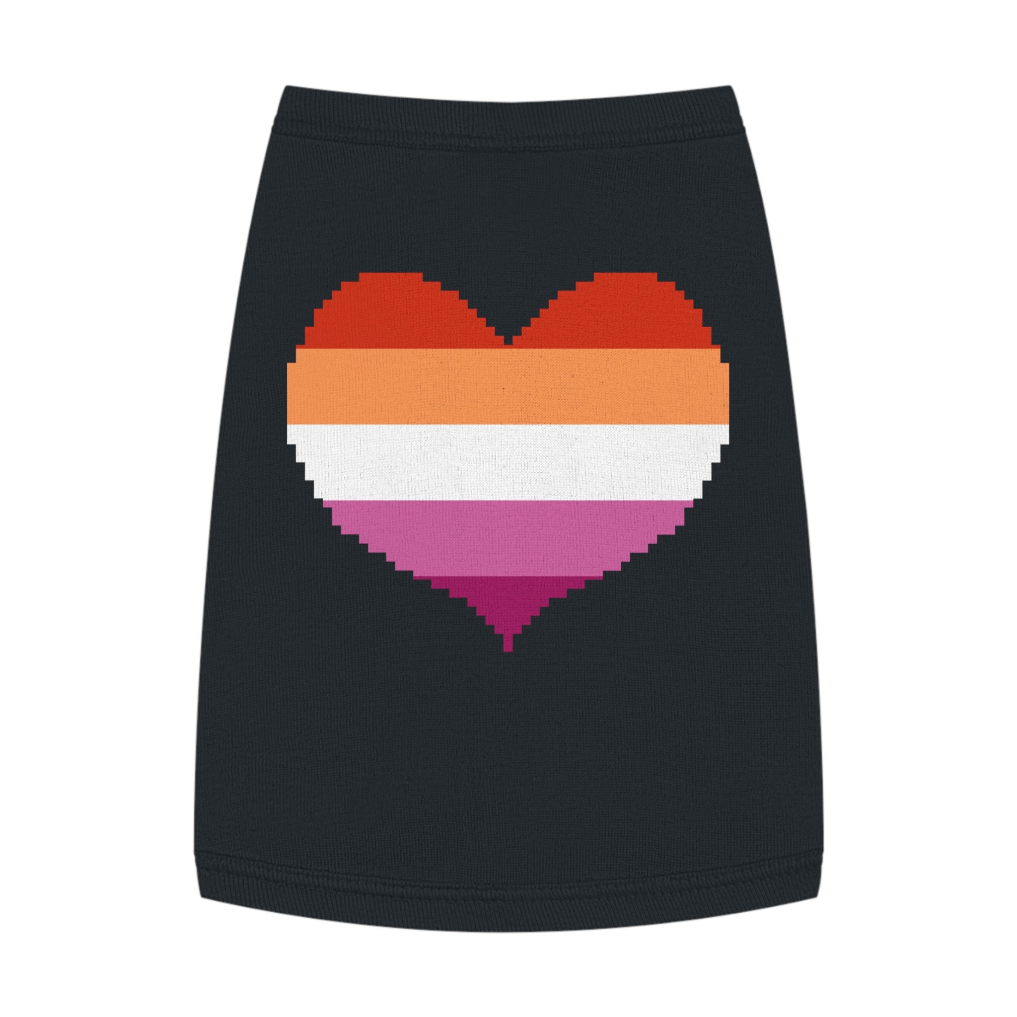 Lesbian Pixel Heart Pet Tank Top