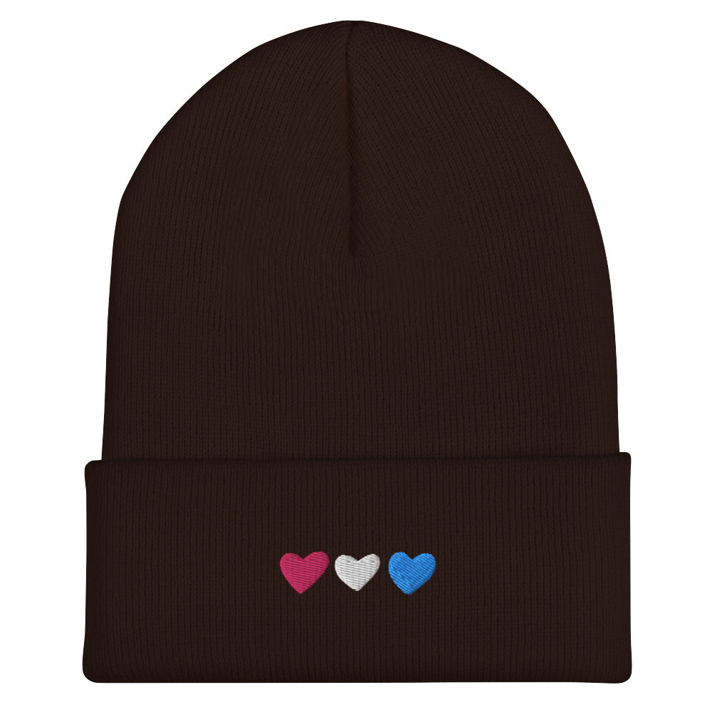 Transgender Pride Hearts Beanie