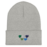 Gay / MLM Pride Hearts Beanie