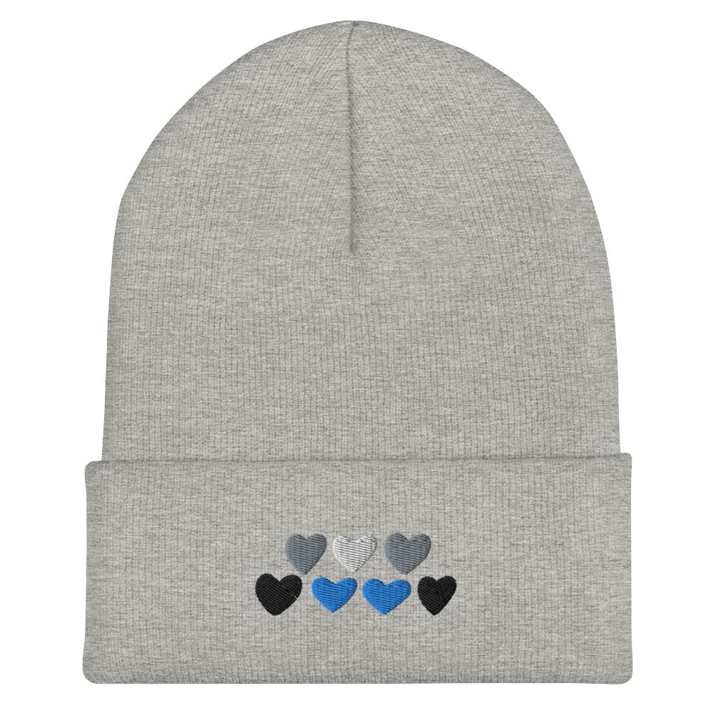 Demiboy Pride Hearts Beanie