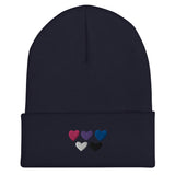 Genderfluid Pride Hearts Beanie