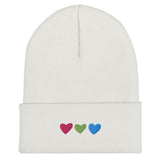 Polysexual Pride Hearts Beanie