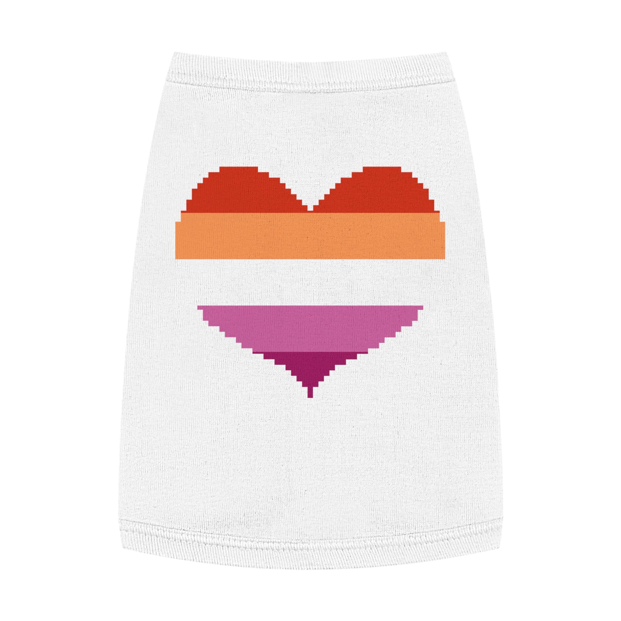 Lesbian Pixel Heart Pet Tank Top