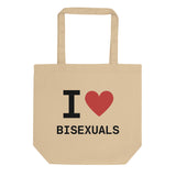 I Heart Bisexuals Tote Bag