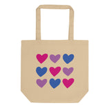 Bisexual Hearts Tote Bag