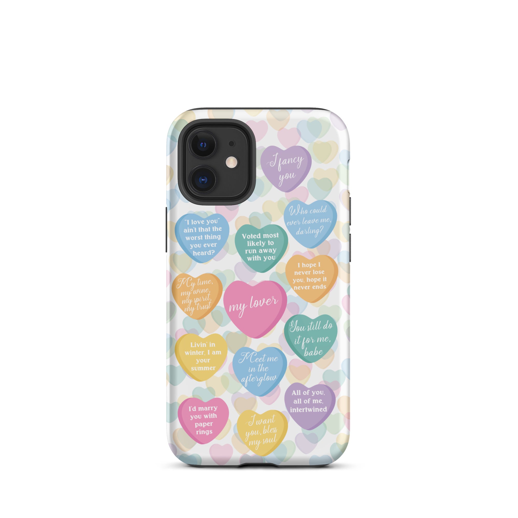 Lover Candy Heart Lyrics Tough iPhone Case