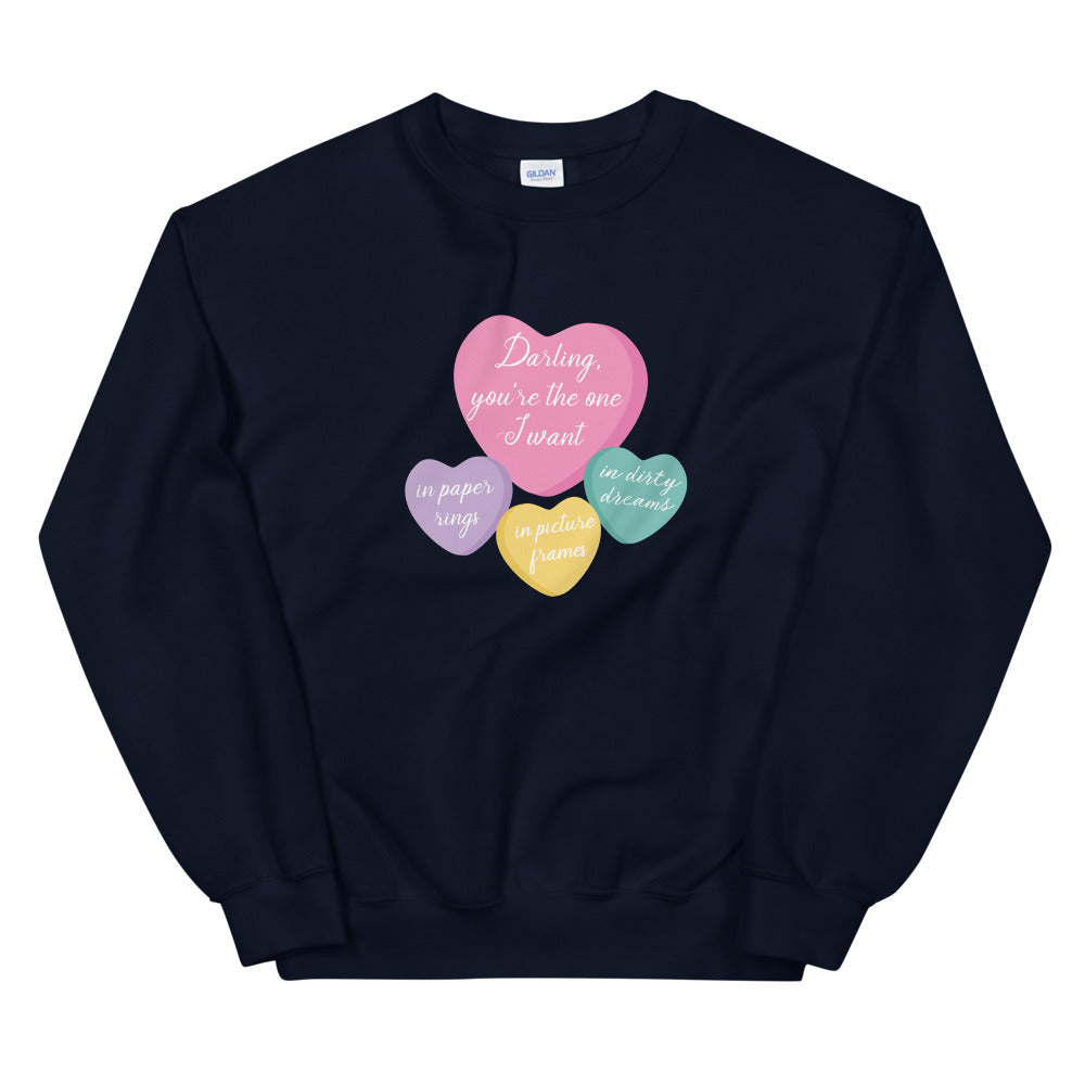 Paper Rings Candy Heart Sweatshirt