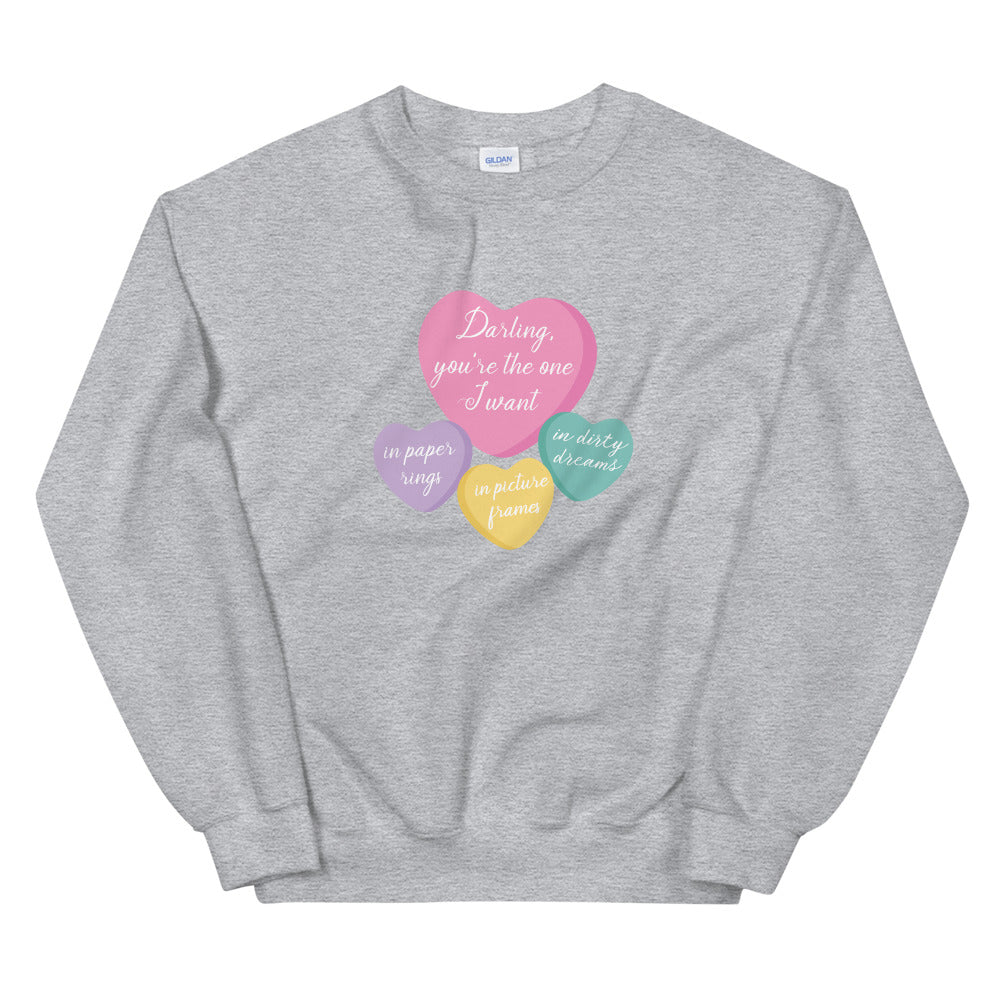 Paper Rings Candy Heart Sweatshirt