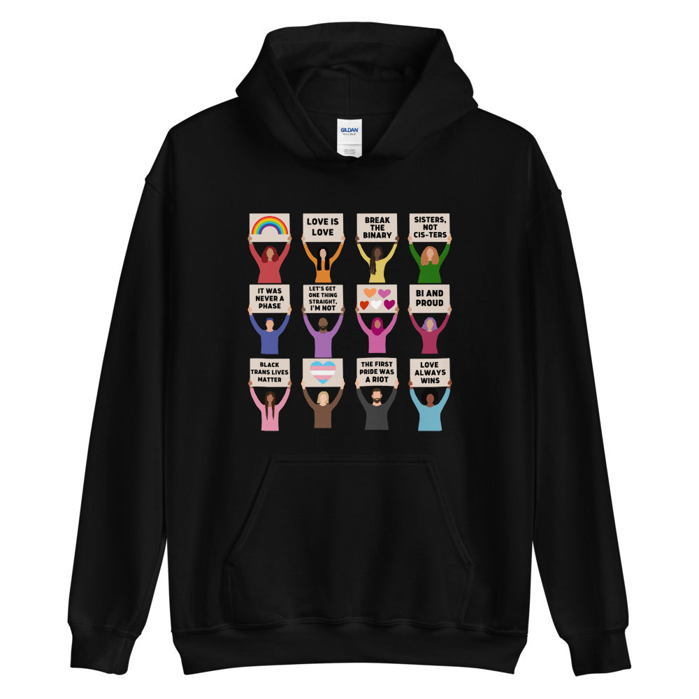 LGBTQIA+ Pride Protest Women Hoodie