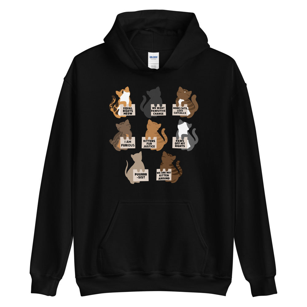 Protesting Cats Hoodie