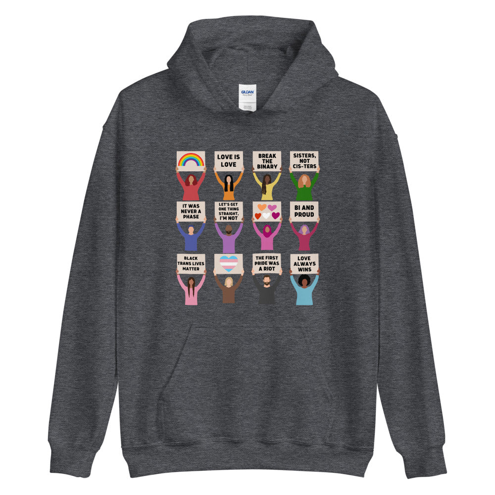 LGBTQIA+ Pride Protest Women Hoodie