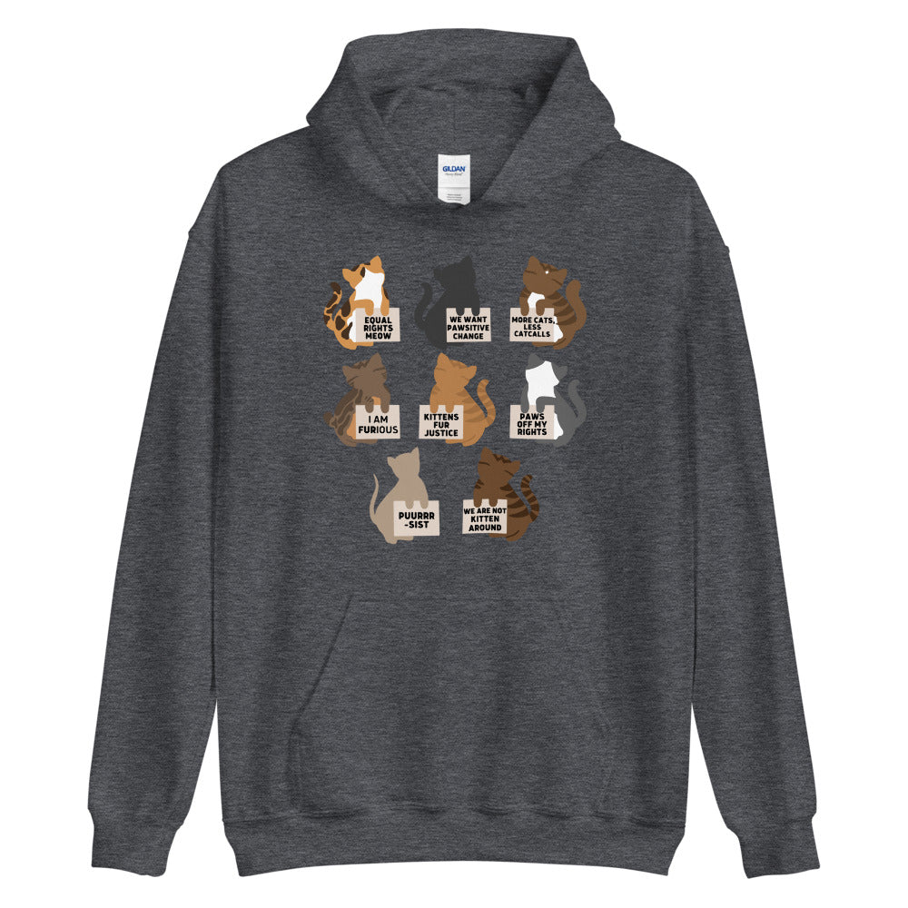 Protesting Cats Hoodie