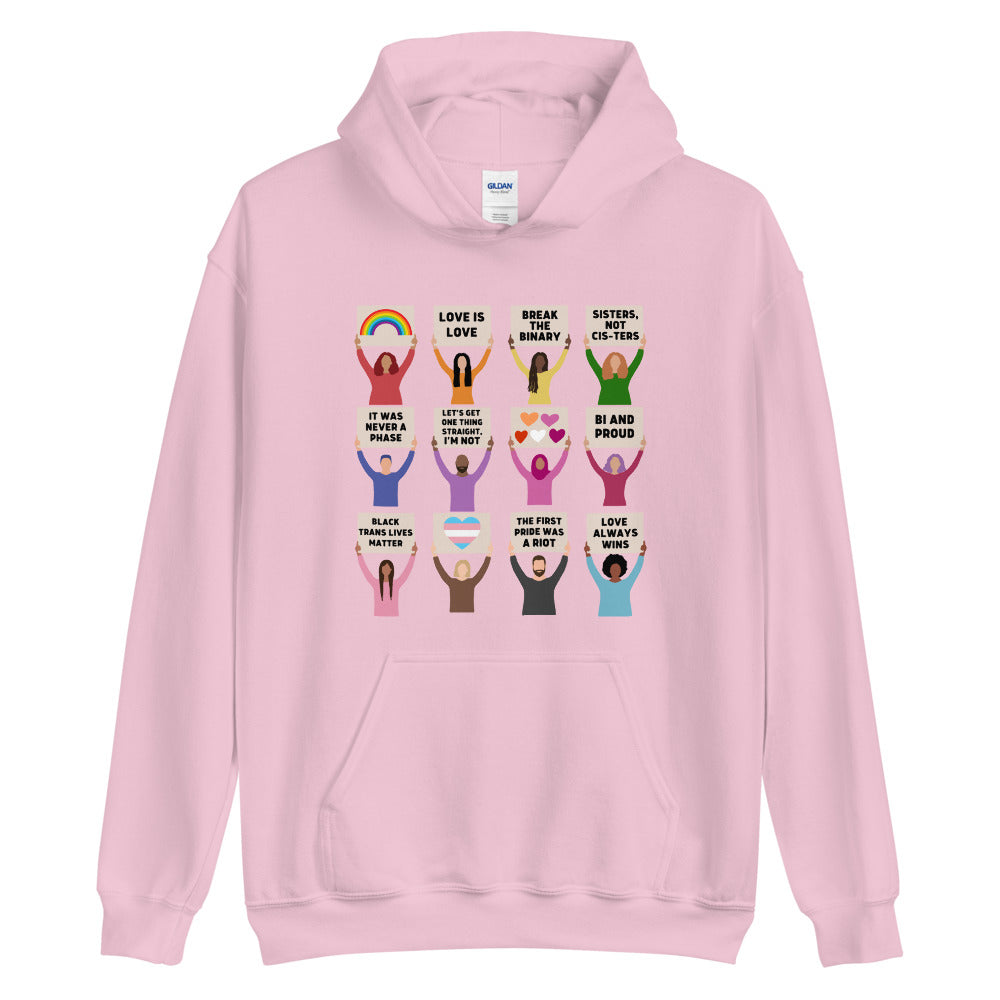 LGBTQIA+ Pride Protest Women Hoodie