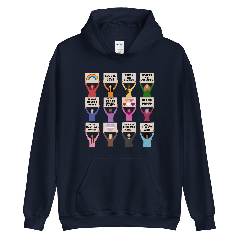 LGBTQIA+ Pride Protest Women Hoodie