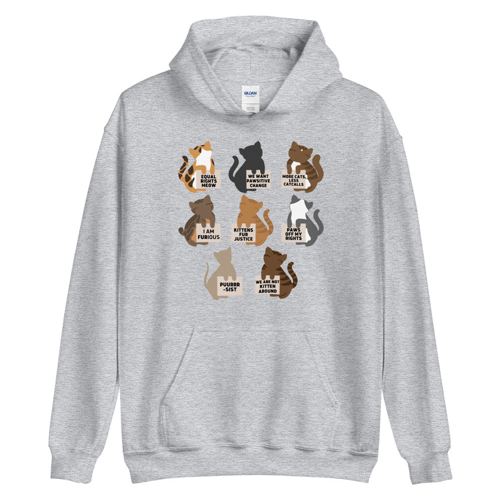 Protesting Cats Hoodie