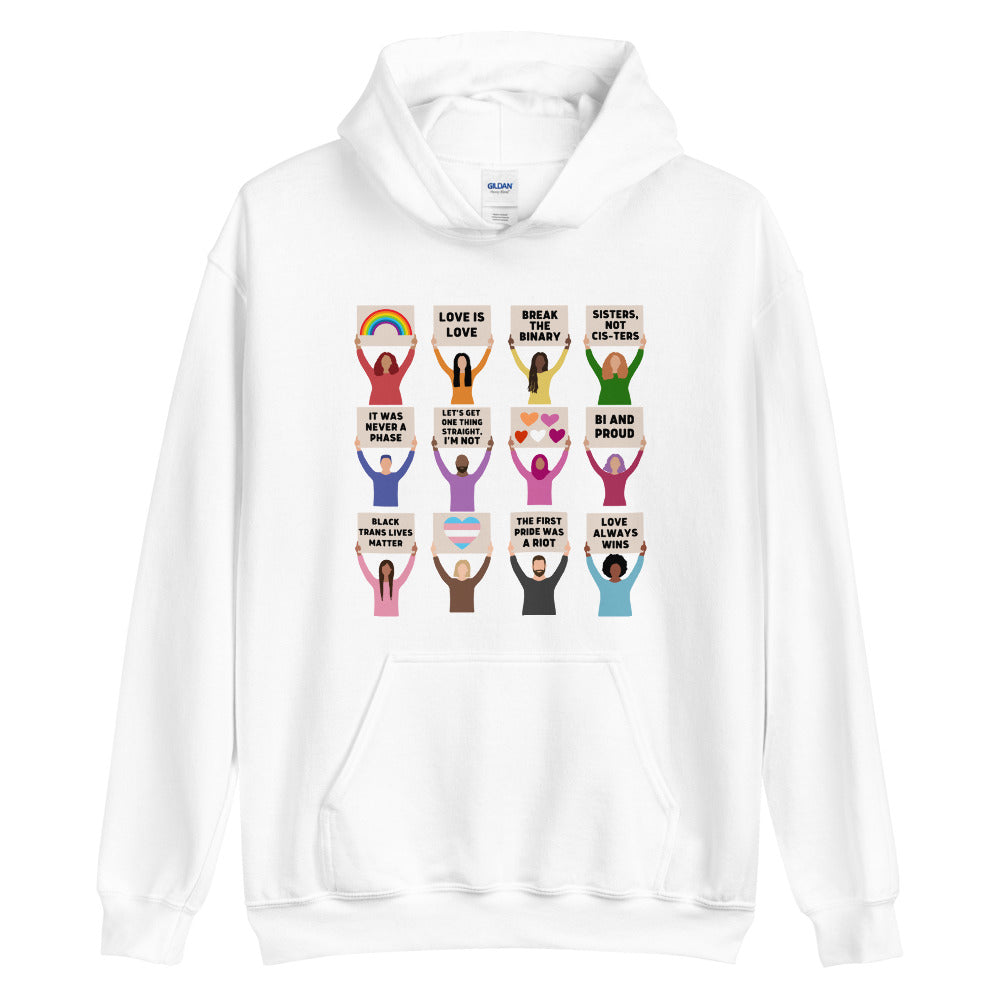 LGBTQIA+ Pride Protest Women Hoodie